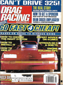DRAG RACING MONTHLY 1998 SEPT - NHRA SPEED LIMIT, NITROUS Spcl, SKUZA